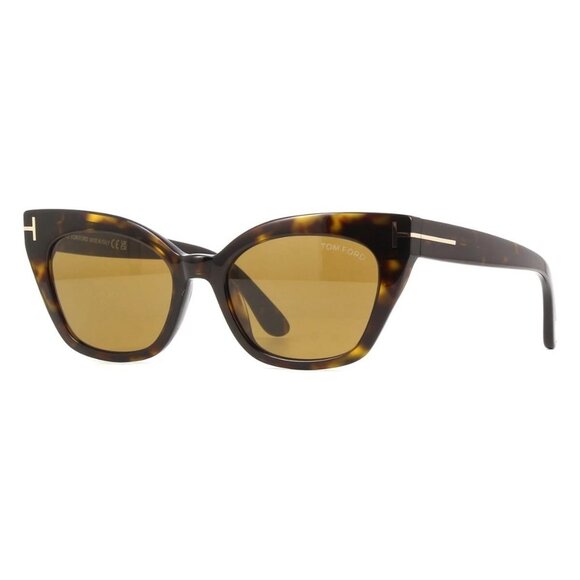 New TOM FORD Juliette Havana Cat Eye FT1031/S 52E Sunglasses Women - Picture 1 of 4